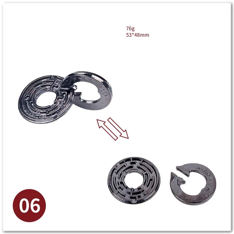 Metal 3D Jigsaw Puzzle Solving Toys Puzzle Unlocking Ring Buckle Children Adult Puzzle Games Leisure Puzzle Games