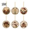 Decorative Acrylic Piece Christmas Hanging Ornament, Double Side Printed Unique Holiday Gift Tree Decor Pendant, Festive Home Decoration Animal