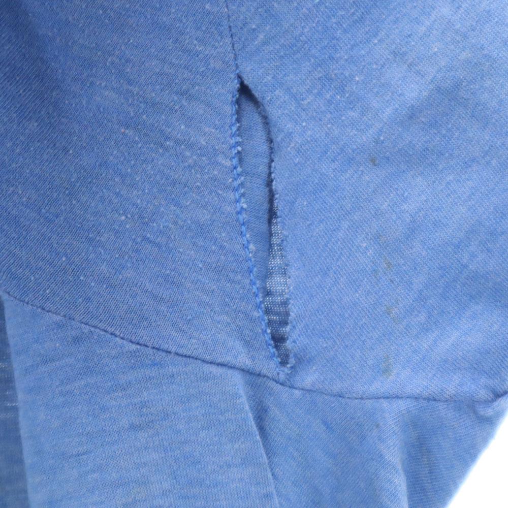 70s Short sleeve Single stitch T-shirt blue Old vintage Men's Used