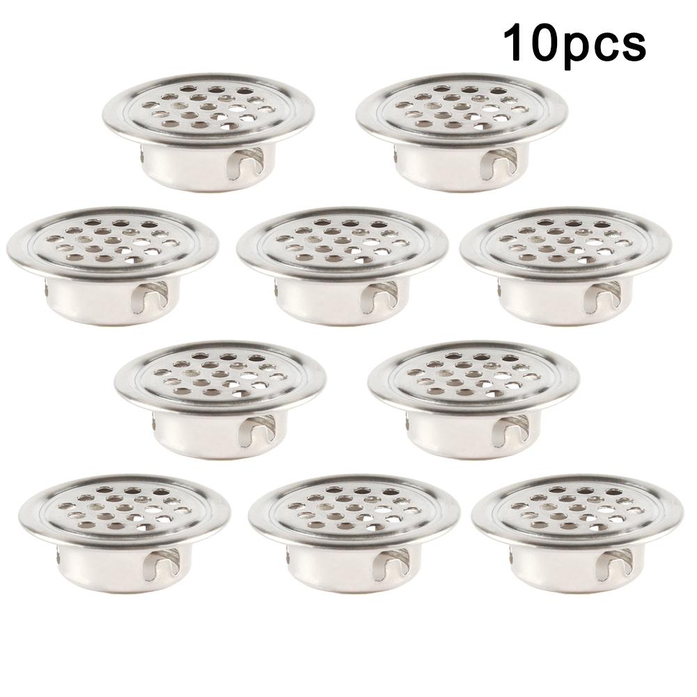 

10pcs Round Cabinet Air Duct Vent 25/29mm Steel Louver Mesh Hole Plug Decoration Cover Wardrobe Grille Ventilation Systems