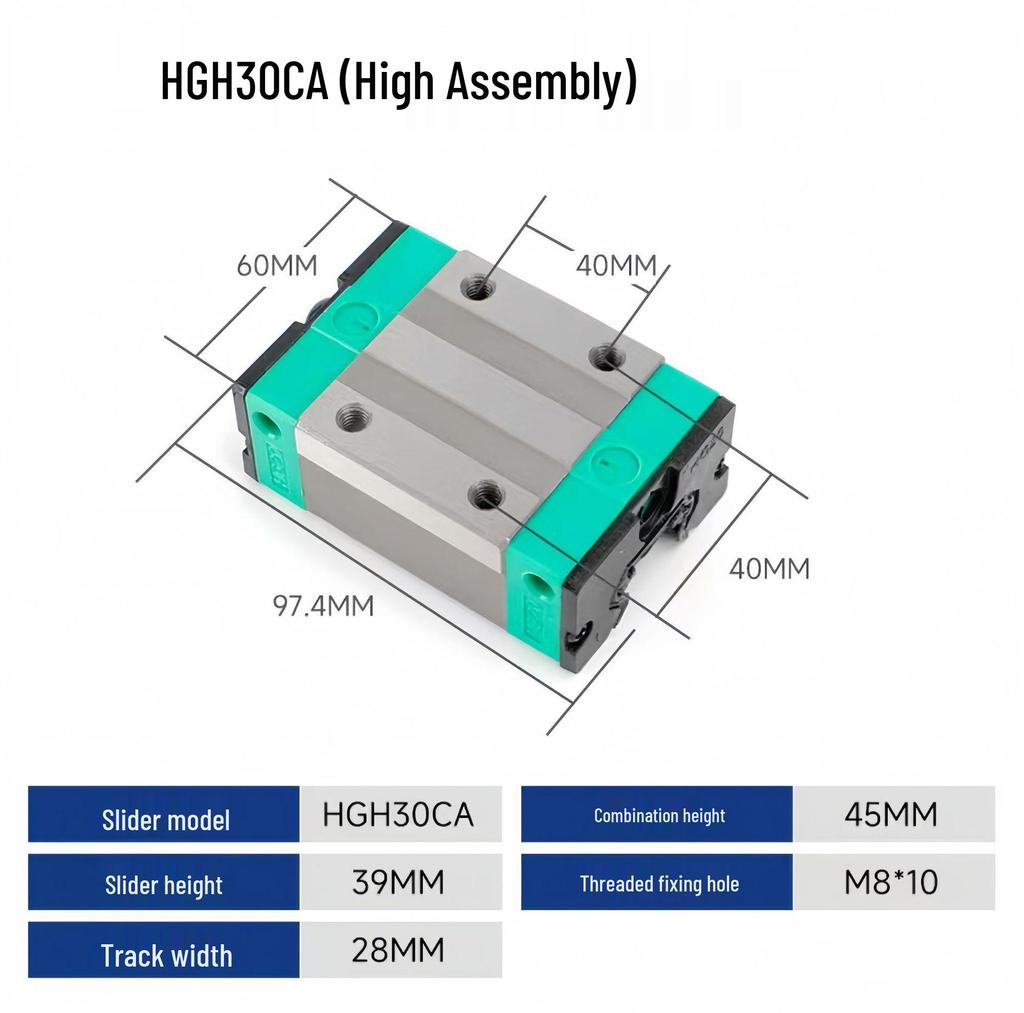 Shangyin HGH HGW Linear Guide Rail Slider HG 15/20/25/30/35 CA