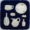 1/12 Scale Dollhouse Bathroom Porcelain Rose Floral Miniature Furniture Porcelain  Girls Gift