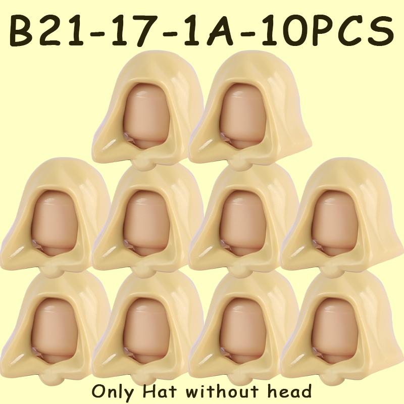 MOC Medieval Military Castle Soldier Figures Helmets Series Building Blocks Knights Accessories Warrior Hat  Bricks Toys Gifts