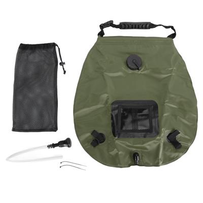20L Solar Shower Bag with Handle Solar Heating Portable Shower Bag with Back Thermometer for Outdoor Camping Hiking