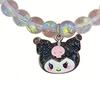 Iridescent Beaded Bracelet Clear Faux Crystal Bracelet Cute Cartoon Animal Charm Bracelet Gift for Girls Best