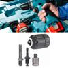 4 Pcs Drill Chuck Adapter Set 10mm Impact Drill Chuck with Round Hex Shank Connection Rod Electric