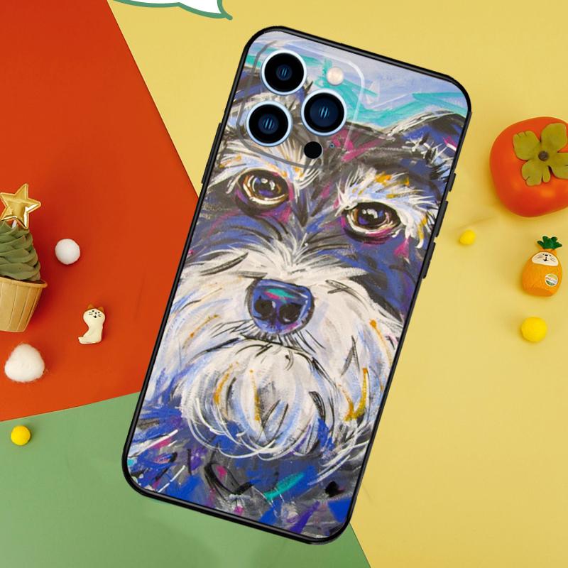 Lovely Dogs Schnauzer Case For iPhone 15 16 11 13 12 14 Pro Max Mini X XR XS 7 8 Plus Back Cover Shell