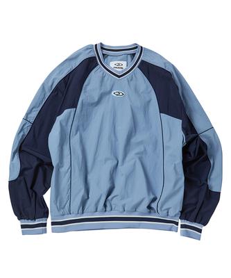 TRAVEL Color Block Nylon Sweatshirt Cornflower