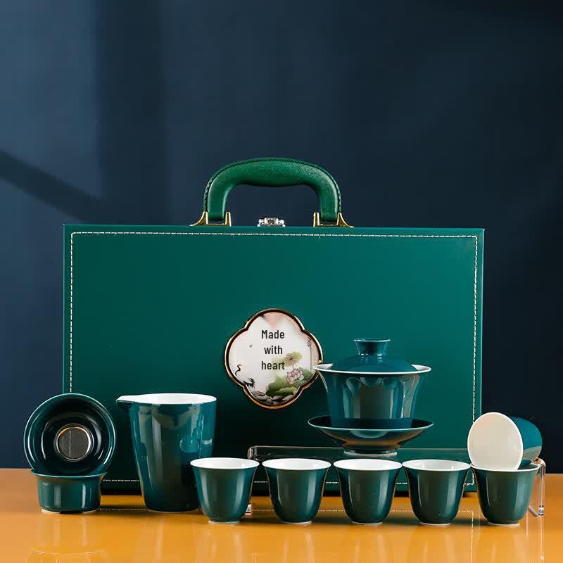 

Mutton Fat Jade White Porcelain Kung Fu Tea Gift Set