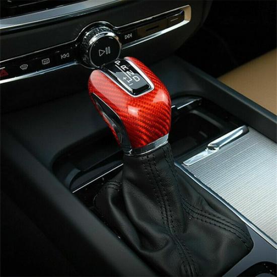 Carbon Fiber Car Gear Shift Knob Cover for Volvo XC60 2018- XC90 2015-