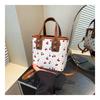 Fresh Cherry Print Fashionable Large Capacity Cute Commuter Shoulder Handbag Small Square Bag for Women