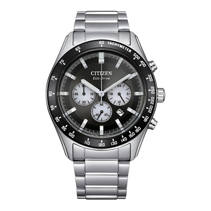 

CITIZEN Eco-Drive series 100 meters waterproof fashion simple style light Quartz Steel Strap 43mm men s watch black dial CA4674-58E чорний
