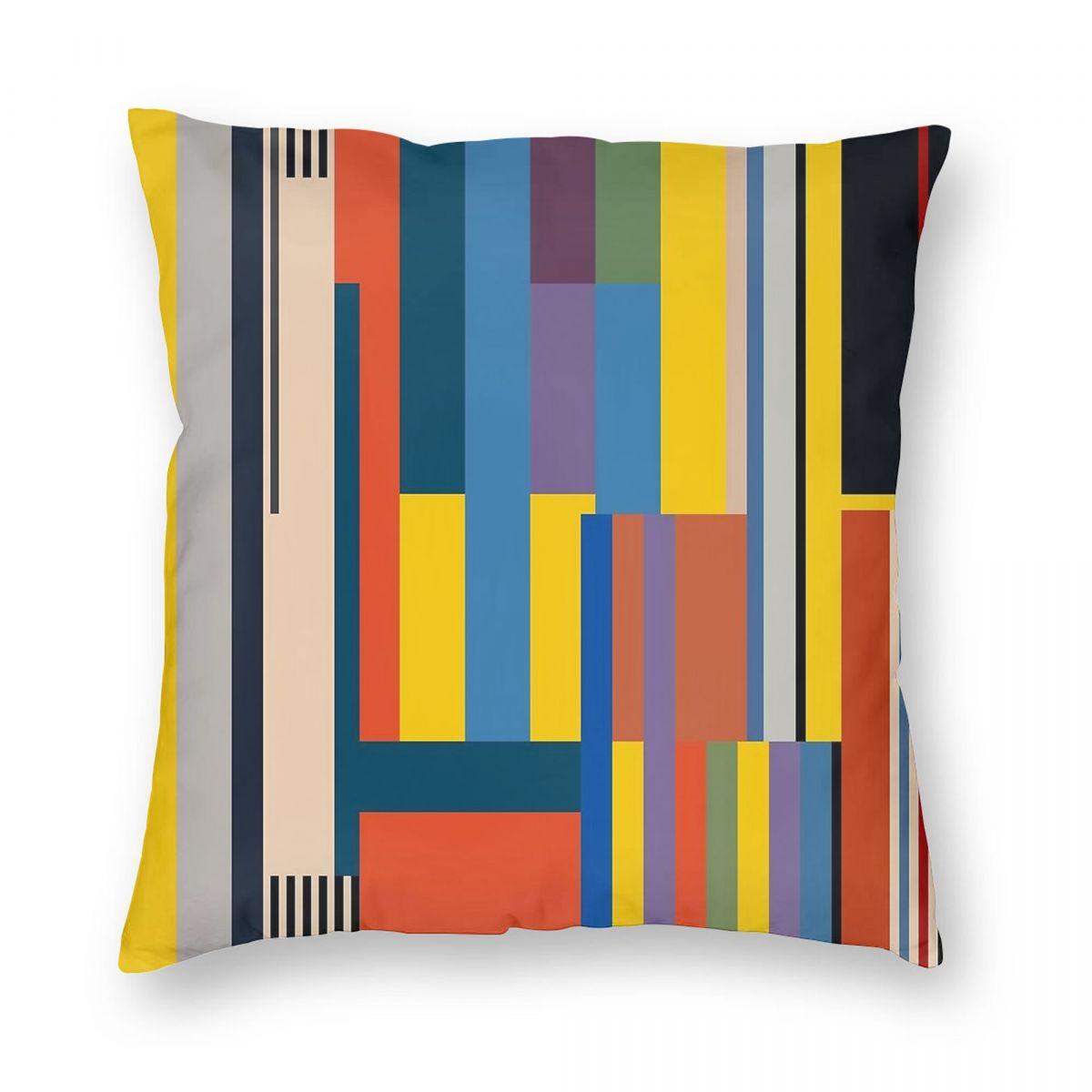 Bauhaus Rising Pillowcase Polyester Linen Velvet Pattern Zip Decorative Throw Pillow Case Room Cushion Cover x 30x30cm