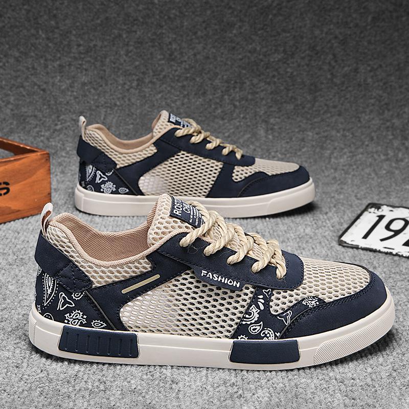 

Сетчатые дышащие мужские туфли летние тонкие полые спортивные сетчатые туфли мужские молодежные кроссовки большого размера 47 с мягкой подошвой модные туфли 47