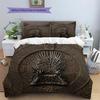 Sword Throne Pattern Bedding Quilt Set  Home Decoration  Gift (1 * duvet cover + 2 * pillowcase  without core)