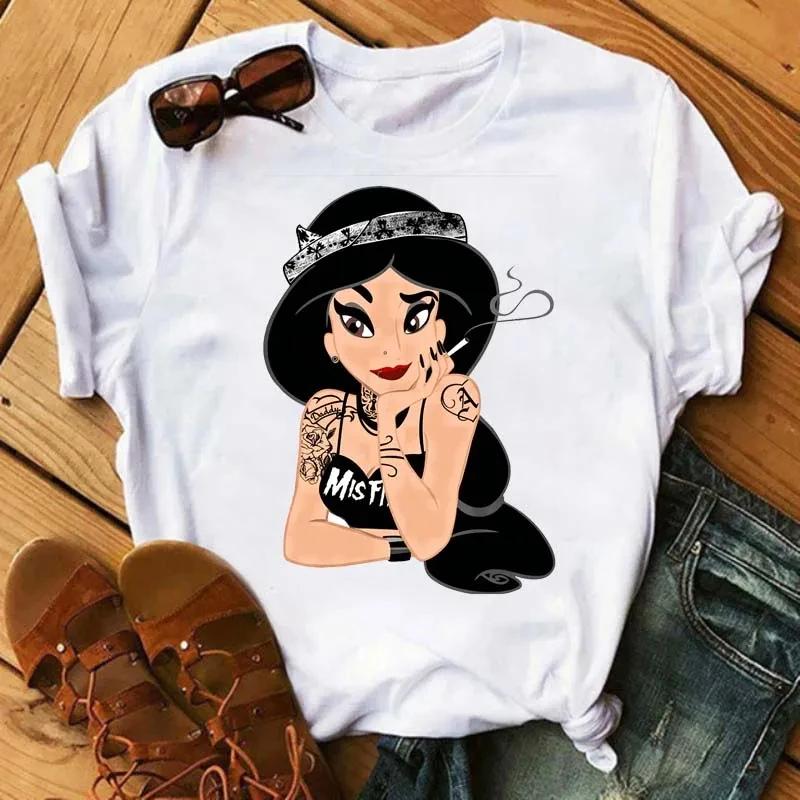 Summer Kawaii Princess Cotton T-Shirt Tops Harajuku Cartoon Graphic Tees Cute T-shirt Blouses Unisex