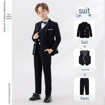 Children's Autumn/Winter Suits: British Gentleman, Flower Girl, Wedding, Boy's Piano, and Host Performance Styles