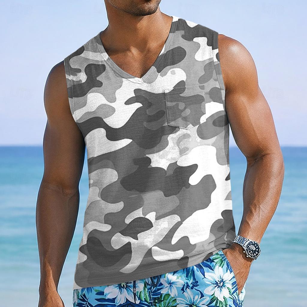 Men's Casual Sleeveless -Neck Tank Top