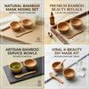 Mini Size Wood Mask Bowl Bamboo Mud Mask Application Tool Bamboo Spatula Spoon  Cosmetic Mixing