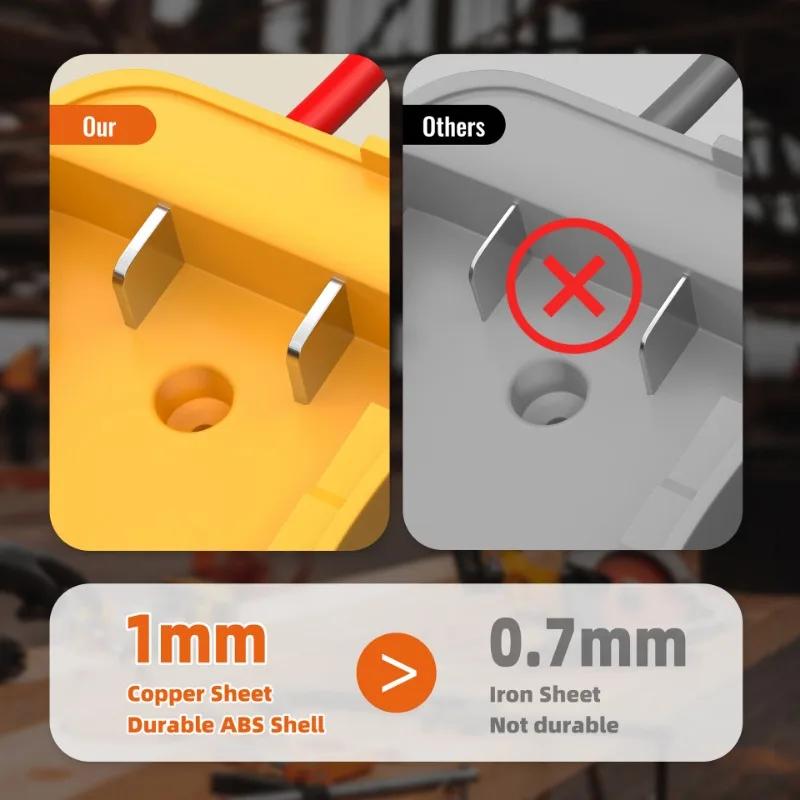 Starthilfe für Dewalt/Makita/Ryobi/Milwaukee/ 18/20V Batterie Autobatterie-Zündgerät Notstrom für das Auto Starthilfekabel 12AWG Kabel