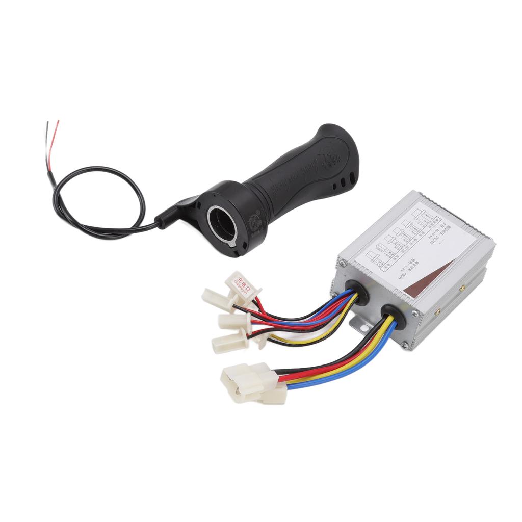 24V 500W Motor Brushed Controller with Throttle Twist Grip Low Noise for Wind Turbine Scooters
