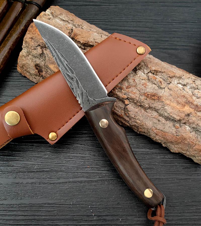 New Design Stainless Damascus Pattern Boning Knife Stainless Steel Forged Kitchen Fruit Knife Meat Knife Chopper Knife Kitchen Knives