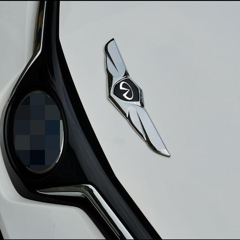 Universal 3D Car Logo for Infiniti Q50L, FX35, G25 - Modified Hood & Tail Appearance.