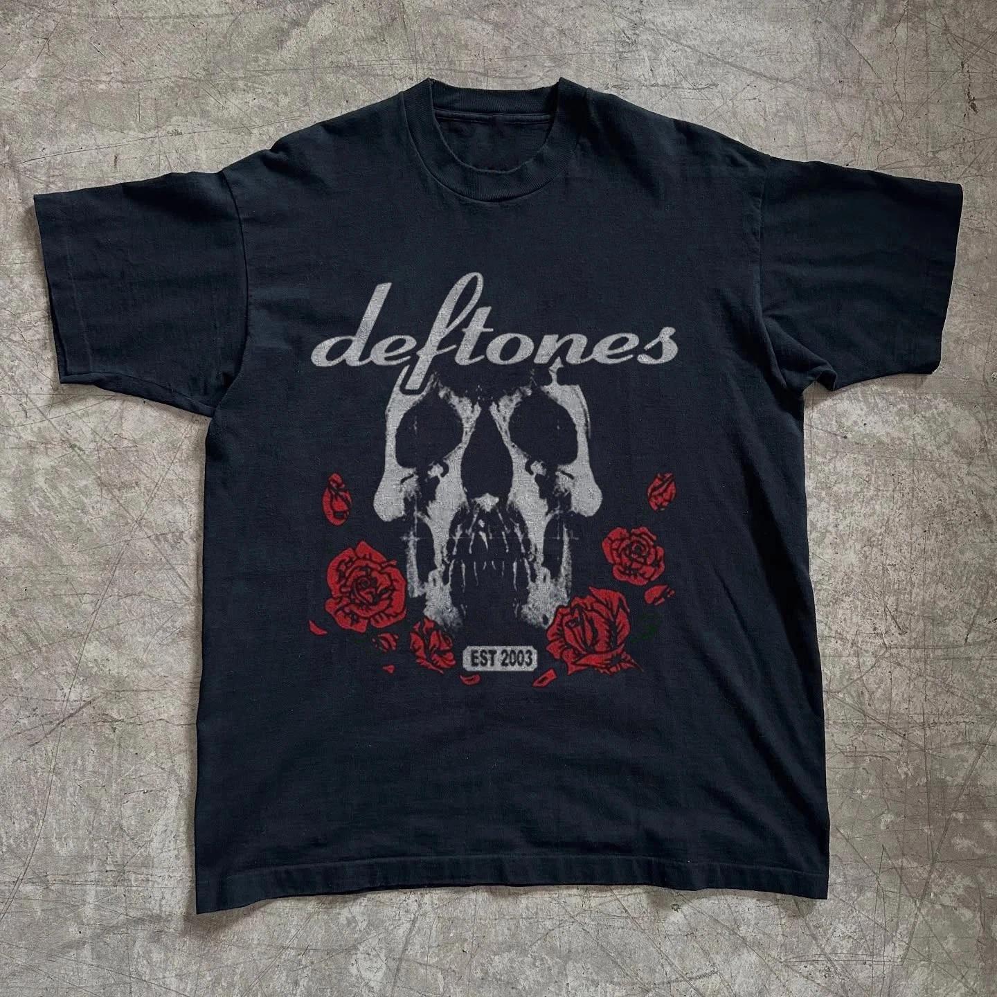 Skull & Roses Vintage Rock Unisex T-shirt Size S-5XL BESTSELLER XL