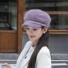 Autumn and Winter Solid Color Knitted Warm Knitted Hat for Mom Middle Aged and Elderly Female Duck Tongue Hat