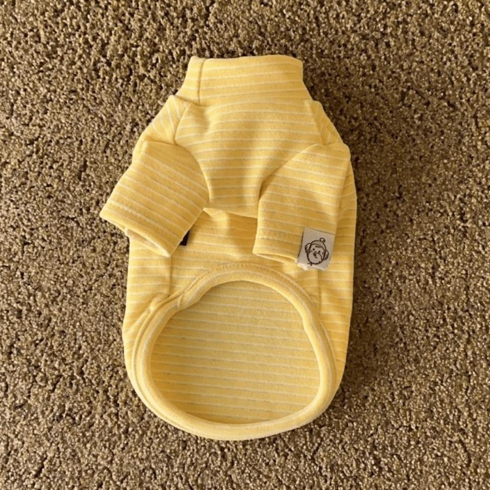 Polyester Puppy Hoodies Stripped Pattern Pet Clothing New Dog T-Shirts Pet Supplies