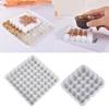 Half Bead Coaster Molds Square Silicone Coaster Mold Cup Mat Mold Square Epoxy Casting Mold for Resin Coaster Home Decor
