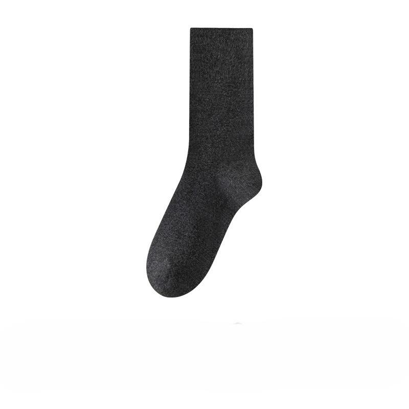 Men's Autumn and Winter Thickened Pure Cotton Long Socks, Loose-fitting Men's Socks, Antibacterial and Deodorizing Solid Color Long Socks