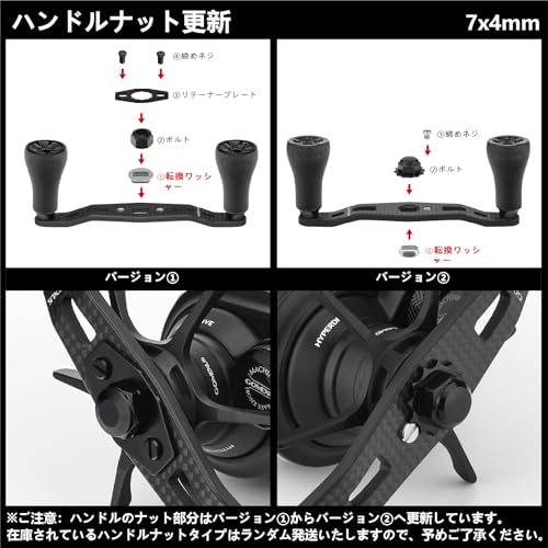 Gomexus FH85 Reel Handle, Carbon Fiber Double Handle for Daiwa, Shimano, and Antares Spinning Reels, 85mm with TPE Knob, for Baitcasting Finesse, Rock
