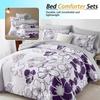 7-Pcs Floral Print Quilt Set, Soft And Comfortable, Bedding Set,  Room Decoration,All Seasons,  Ideal Gift, Queen/King Size