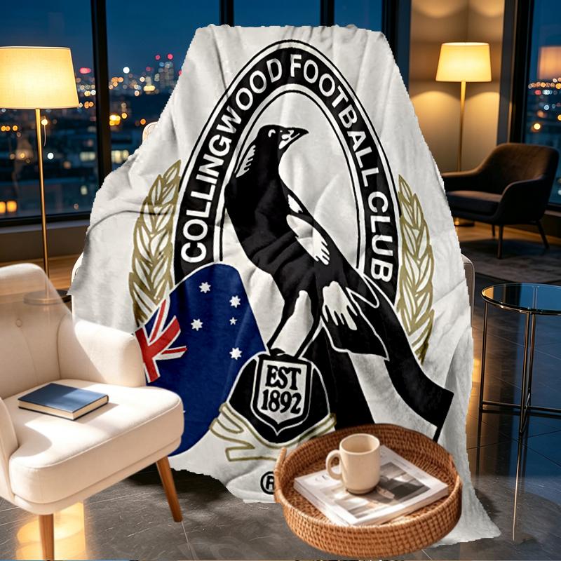 Football Club Print Blanket - Soft & Comfortable, for Bedroom, Travel, Sofa, Home Decoration - Birthday Christmas Gift for Friend
