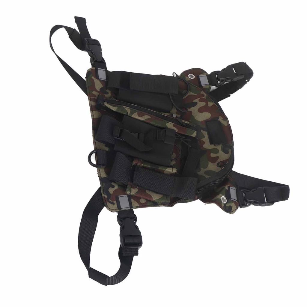 Radio Harness Chest Front Pack Pouch Holster Walkie Talkie Vest Rig Carry Bag OutdoorLight Camouflage