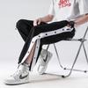 Men's Cross-Border Sports Snap Jogger Pants - Casual Loose Fit for Spring and Autumn Basketball Training