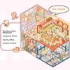 Miniature Scene Collection Book Vibrant Color Miniature Scene Book with Tweezers 3D Sticker