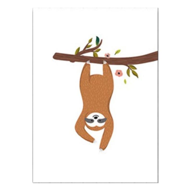Decorazione Murale su Tela Poster Bradipo Carino da Appendere Stampe su Tela Quadro Opera d'Arte Moderna per Soggiorno Camera da Letto Decorazione Murale per la Casa Senza Cornice