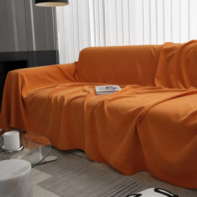 

Однотонное тканевое полотенце для дивана из шенилла, покрывало для дивана, универсальное покрывало для дивана с защитой от царапин от кошек Four Seasons 90x90cm1pcs