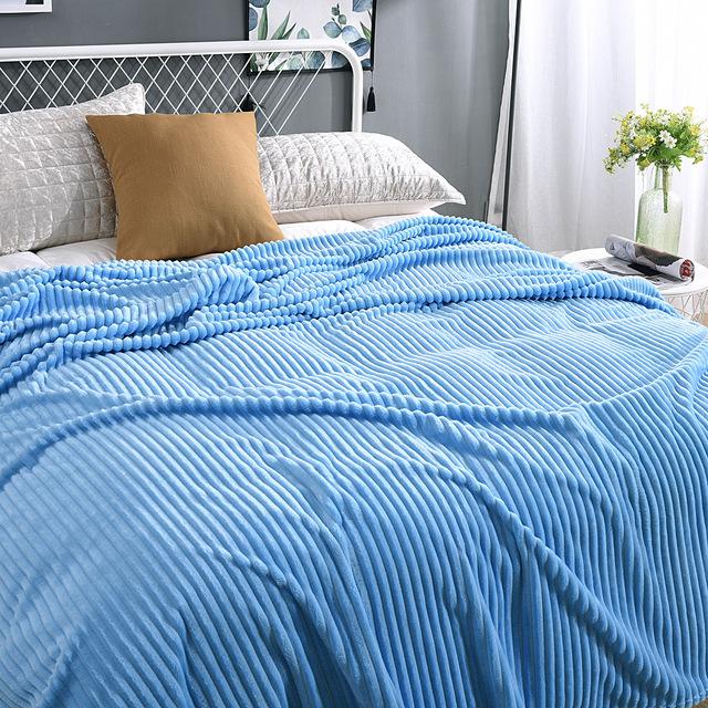 Autumn And Winter Thickened Velvet Blanket Solid Color Sofa Bed Blanket Warm Stitching Fluffy Bedspread Plaid Sofa Cover Blanket