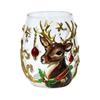 3D Christmas Glass Cup Holiday Coffee Mug for Tea and Hot