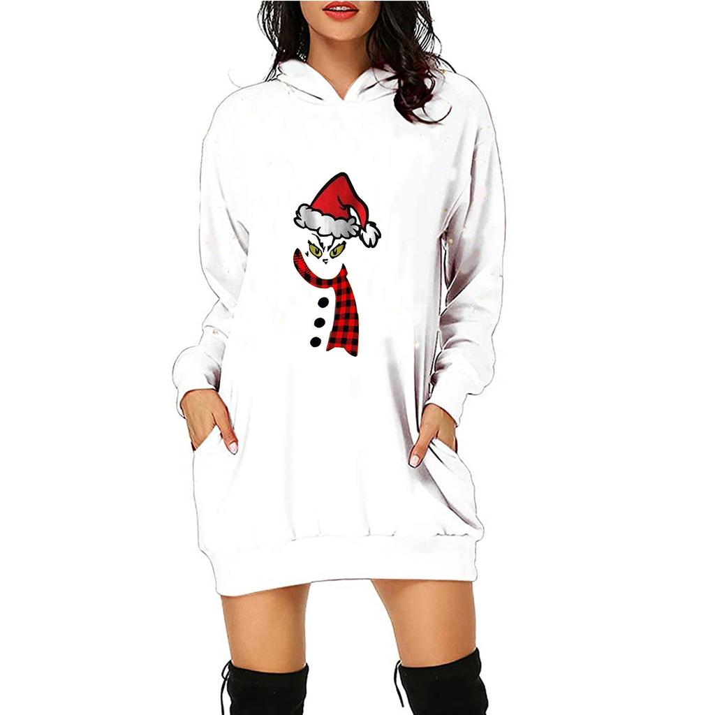 Women Casual Fashion Printed Christmas  Print Long Sleeve Sweatshirt