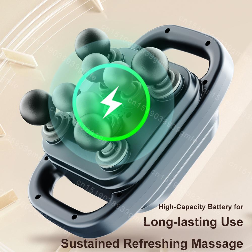 Muscle Massager Gun High Frequency Vibration Back Waist Massage Machine Eight-Head Body Shoulder Relax Fascia Massage Gun