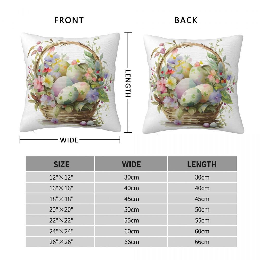 Easter Egg Pillow Cover Color Painting Soft Pillow Case Cushion Cover Retro Graphic Pillowcases For Wedding Party Home Decor
