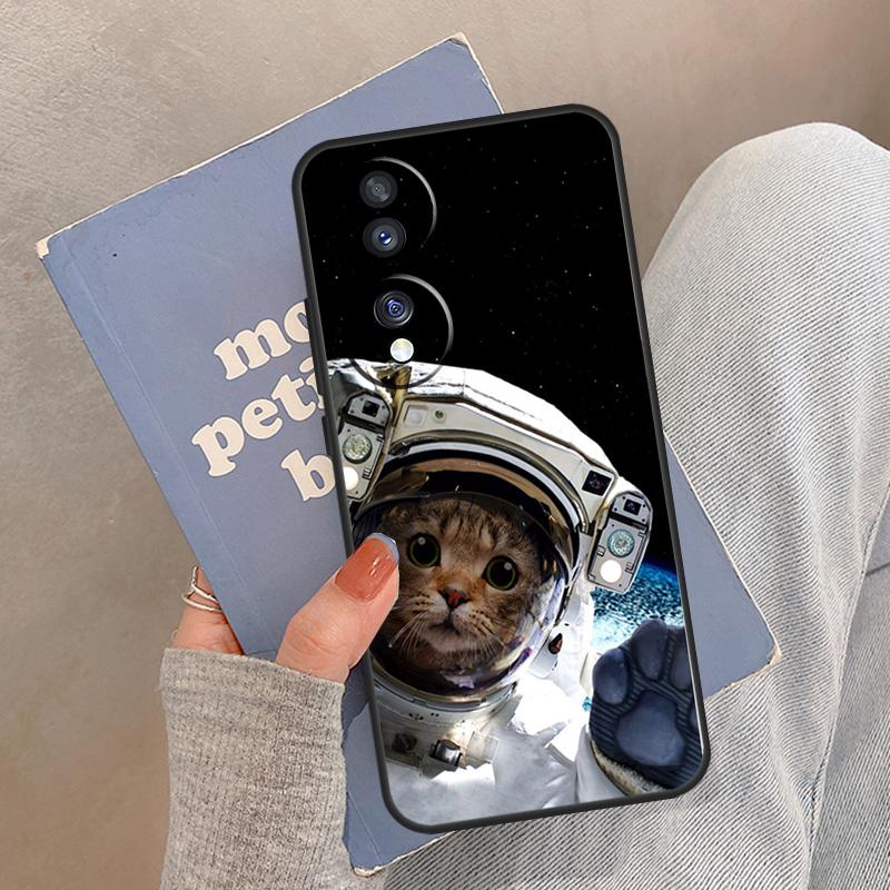 funny Cute Kitty Cat Aesthetic Case For Honor Magic 8 7 6 5 Pro Cover For Honor 400 200 X9c X9b X9a X8a X8b 50 70 90 Lite