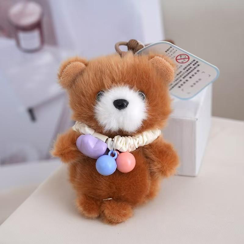 Cute Animal Plush Keychain With Pp Cotton Filling For Bags And Travel Accessories