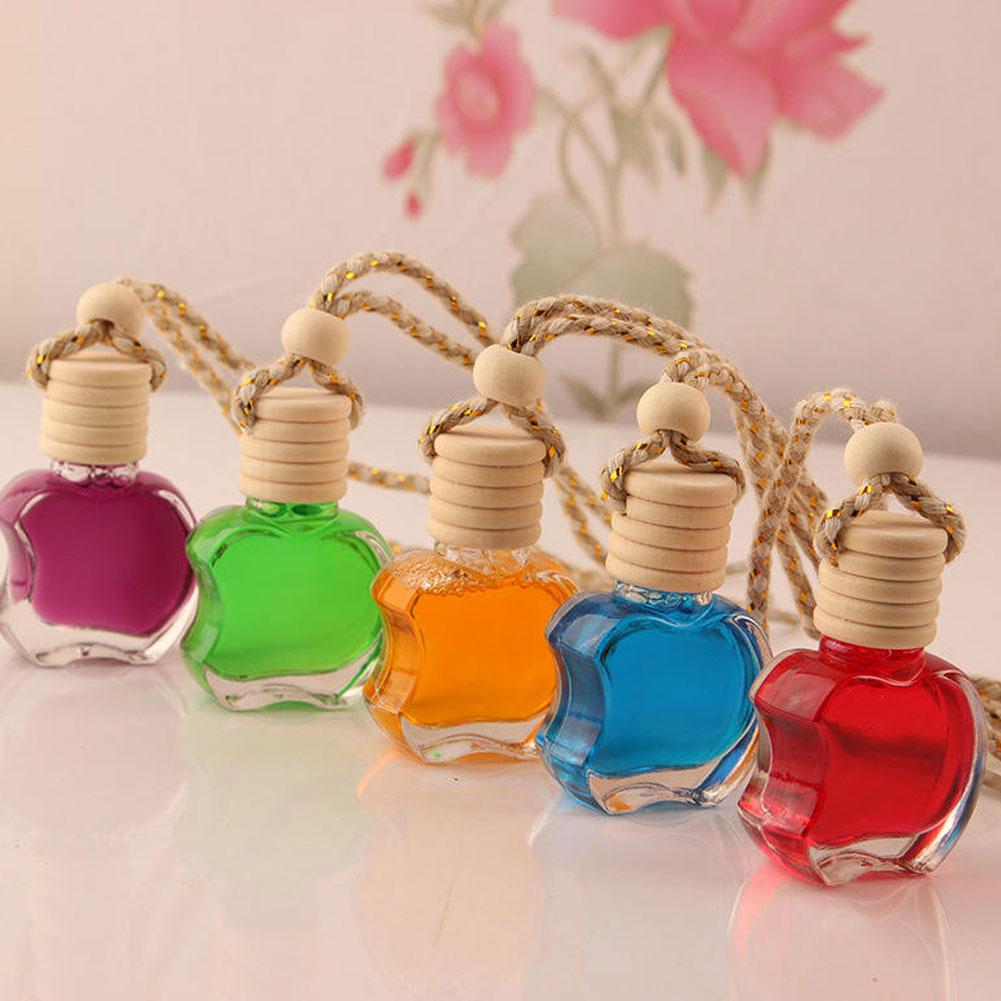 Car Hanging Glass Bottle Air Freshener Empty Bottle Aromatherapy Pendant Diffuser Auto Rearview Mirror Car Air Freshener