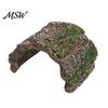 Gecko Tank Accessories Reptile Hideout Cave, Tree Trunk Lizard Realistic Arched Mossy Bark Hideaway for Spiders Tortoises Terrarium Decoration