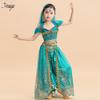 Halloween Jasmine Princess Gown & Aladdin's Magic Lamp Costume Set for Girls